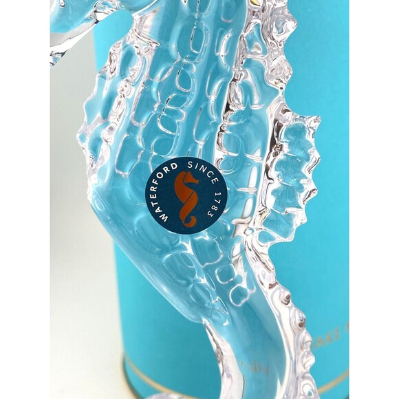 NIB Waterford Crystal Seahorse Collectible Decorative Paperweight Figurine w/Box - Picture 3 of 8